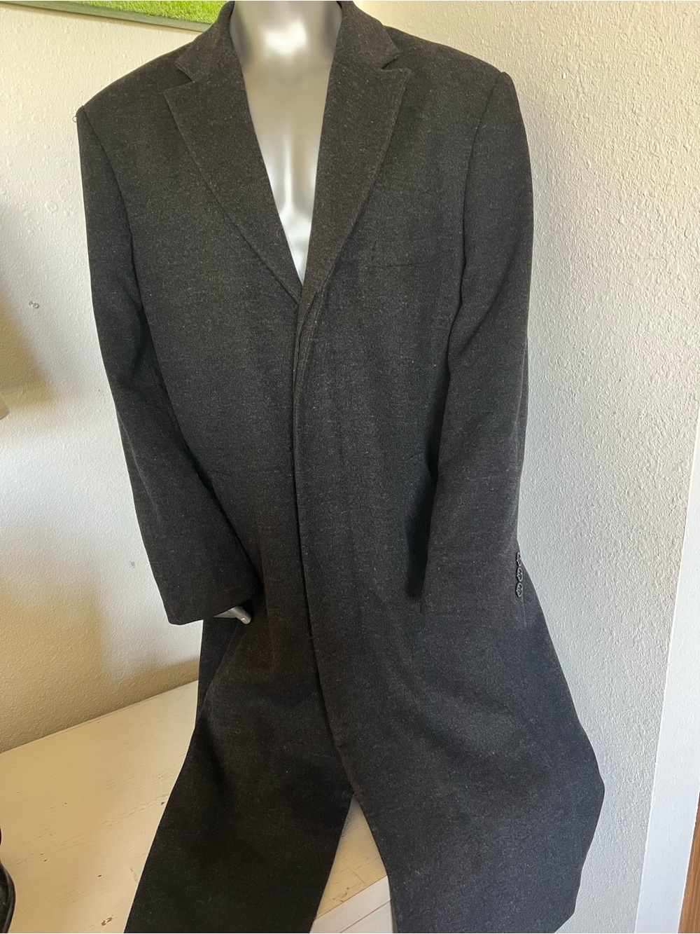 Mantoni wool cashmere blend Topcoat overcoat size 48L